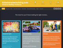 Tablet Screenshot of kidscharacterbuilding.com